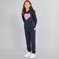 Piger Srean Hættetrøje Og Joggingbukser Træningsdragt Navy