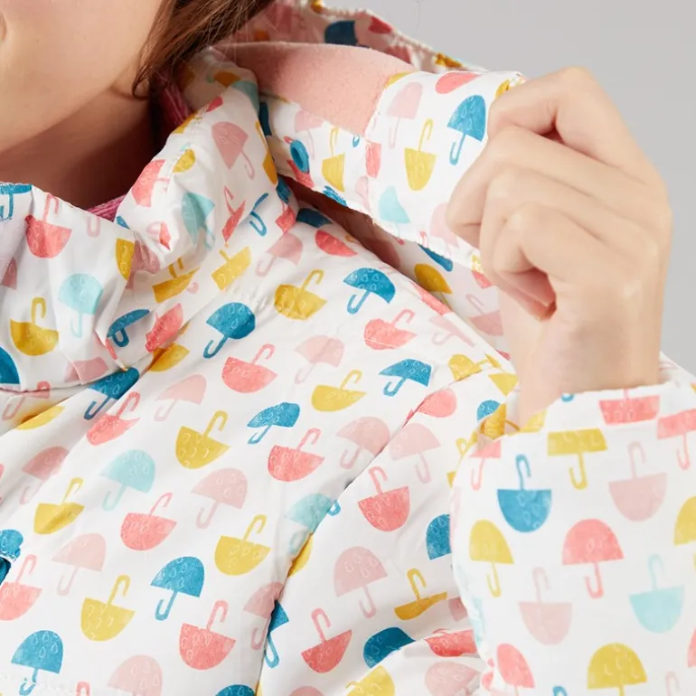 Piger Suzee Paraply Vatteret Hætte Jakke Multi