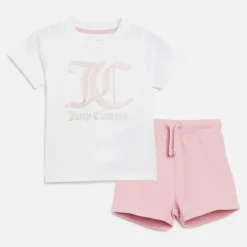 Piger Tonal Shimmer Print Sæt Lyserød