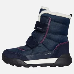 Piger Trekkyup Dobbelt Rem Pelsforet Støvler Navy/​Lilla