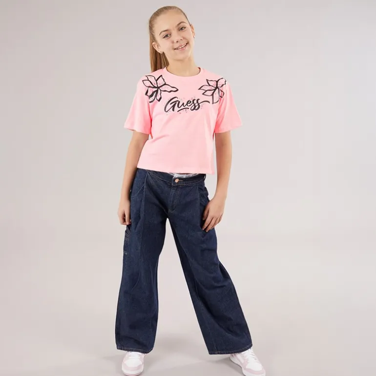 Piger T-shirt Cotton Candy Pink