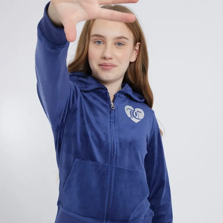 Piger Velour Hættetrøjer Blå