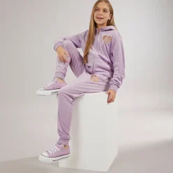 Piger Velour Træningsdragt Lavendel