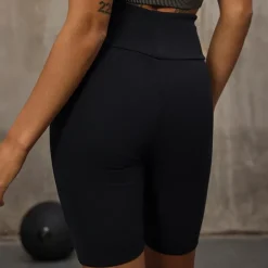 Shorts i Ribstof til Kvinder Sort