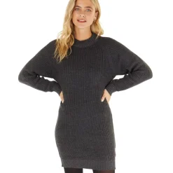 Sort Karlie Strikkede Kjole Sort Melange