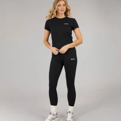 Sæt med T-shirt og Leggings til Kvinder Samira Sort