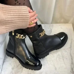 Støvler til kvinder Blomst Øjne 2207 Sort/​Guld