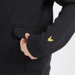 Sweatshirt med Cargo Lommer Z865 Sort Jet