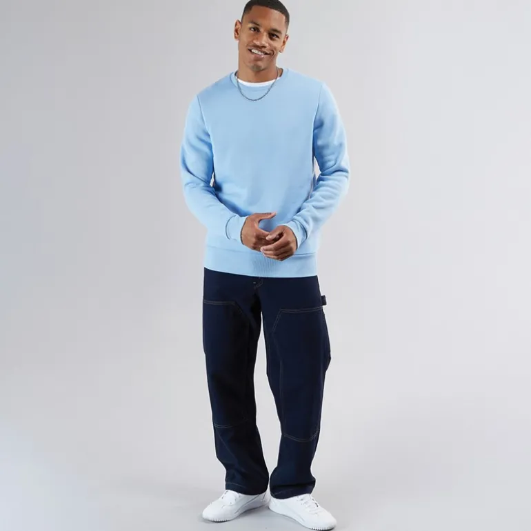 Sweatshirt med rund hals til Herre Arktisk Blå