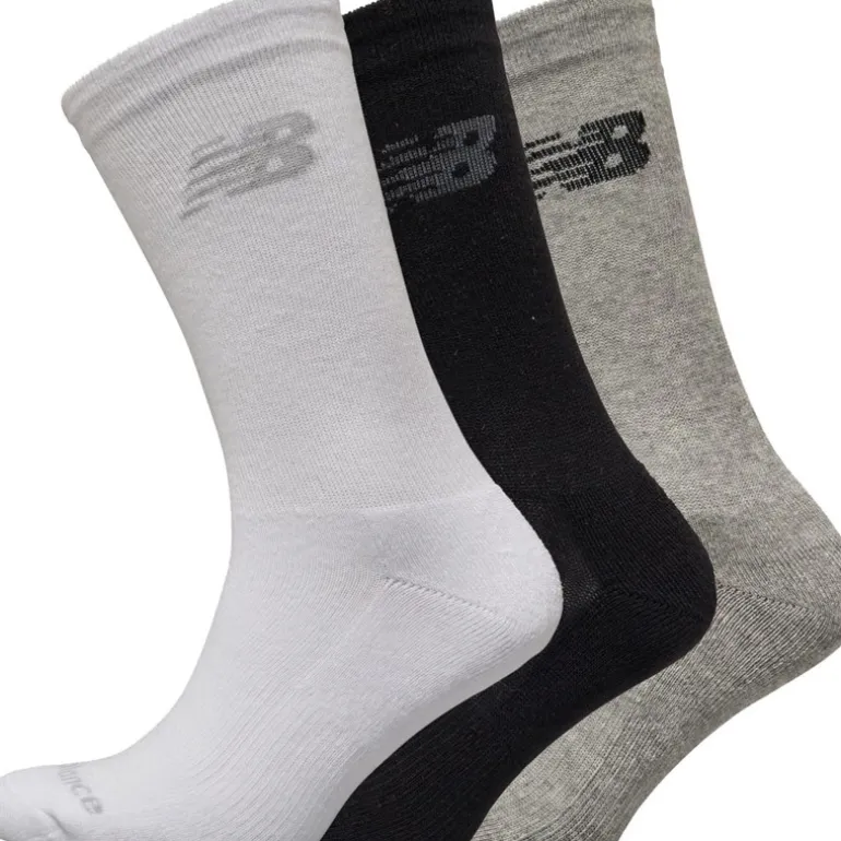 Tre par pudeforstærkede strømper Sort/Grå/Hvid