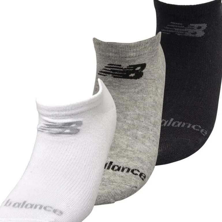 Tre par usynlige strømper Sort/Grå/Hvid