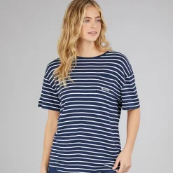 T-shirt Nouria Blå/​Hvid Stribet til Kvinder